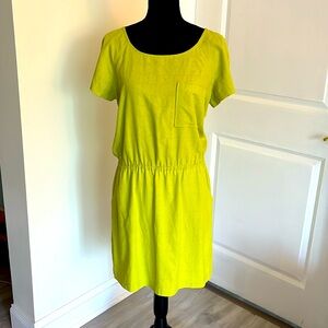 Bright summer green dress